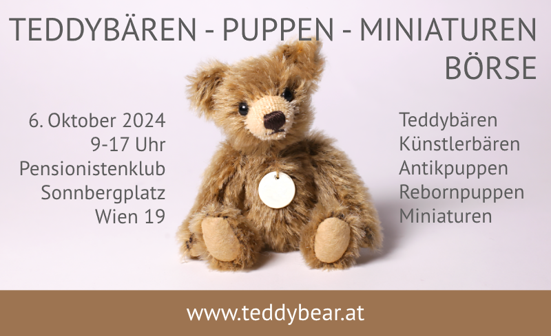 Teddybären-Puppen-Miniaturenbörse 2024 in Wien