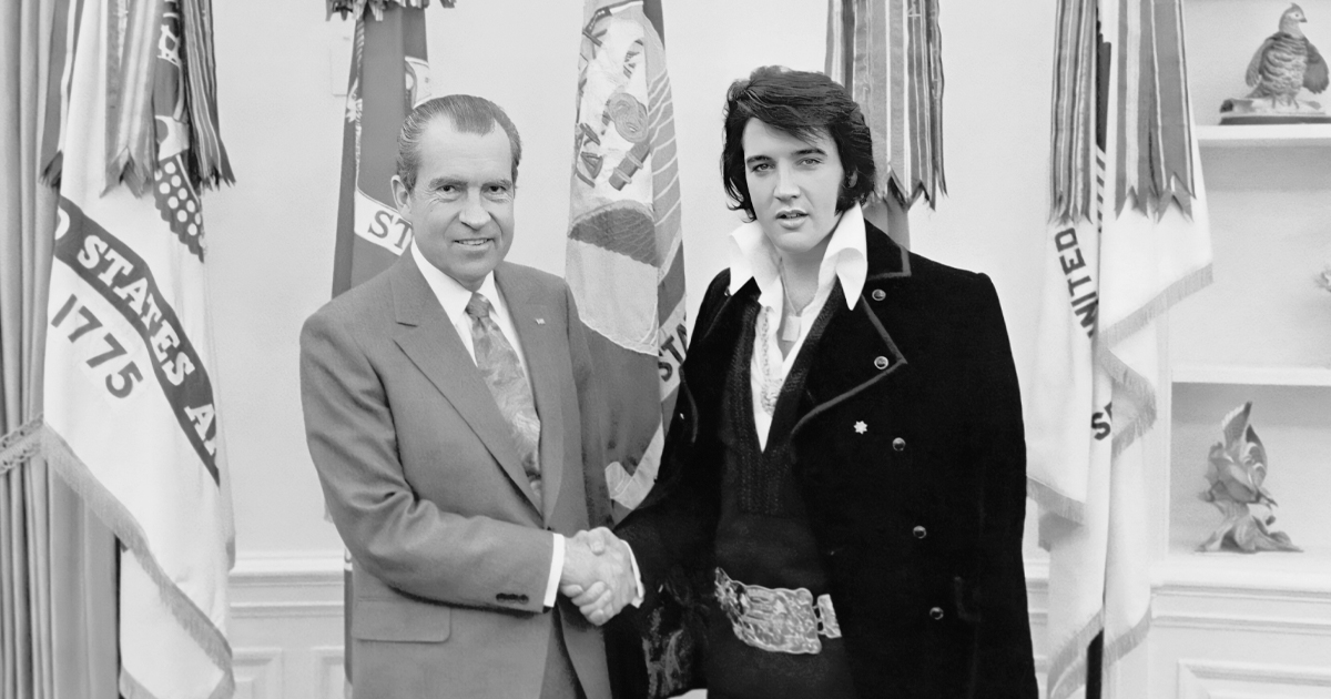 Nixon und Elvis Presley White House
