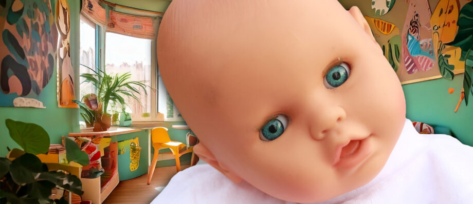 Puppe im Kinderzimmer